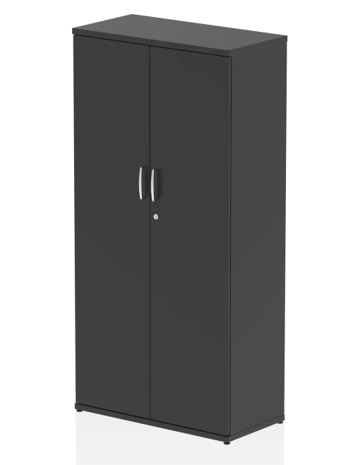 Black Office Cupboard Impulse 1600mm Cupboard I005076 by Dynamic