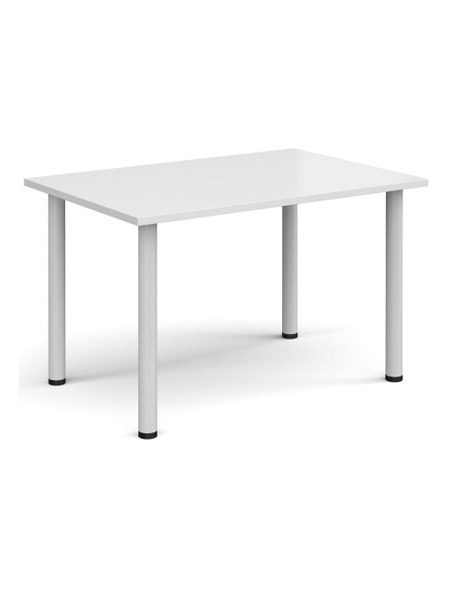 Rectangular Meeting Table White 1200mm Wide Table DRL1200-C-WH by Dams - enlarged view