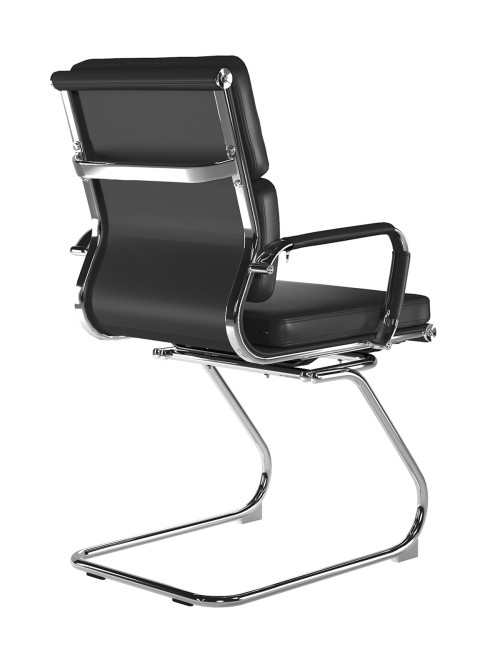 Office Chair Black Bonded Leather Avanti Visitor Chair BCL/5003AV/BK by Nautilus - enlarged view