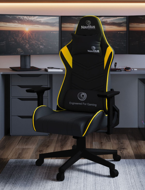 Office Chairs Yellow and Black Apollo Gaming Chair BCP B390 BK YL 121 Office Furniture