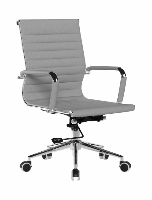 Office Chair Grey Fleck Fabric Aura Medium Back Chair by Nautilus