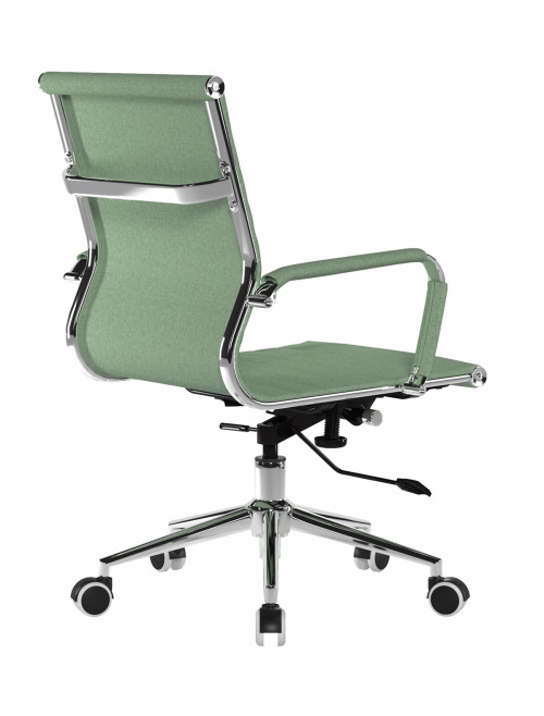 Office Chair Green Fleck Fabric Aura Medium Back Chair by Nautilus - enlarged view