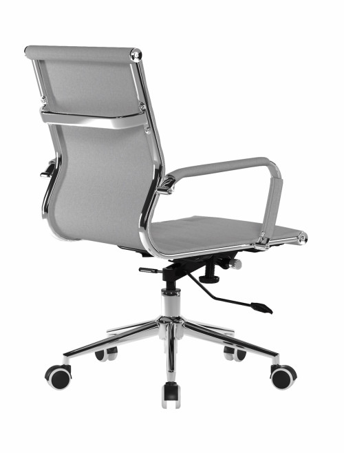 Office Chair Grey Fleck Fabric Aura Medium Back Chair by Nautilus - enlarged view