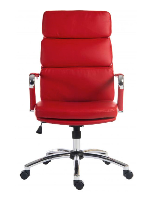 Office Chair Red Deco Executive Faux Leather Computer Chair by Teknik - enlarged view