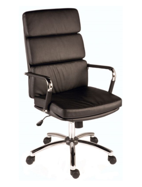 Office Chair Black Deco Executive Faux Leather Computer Chair by Teknik