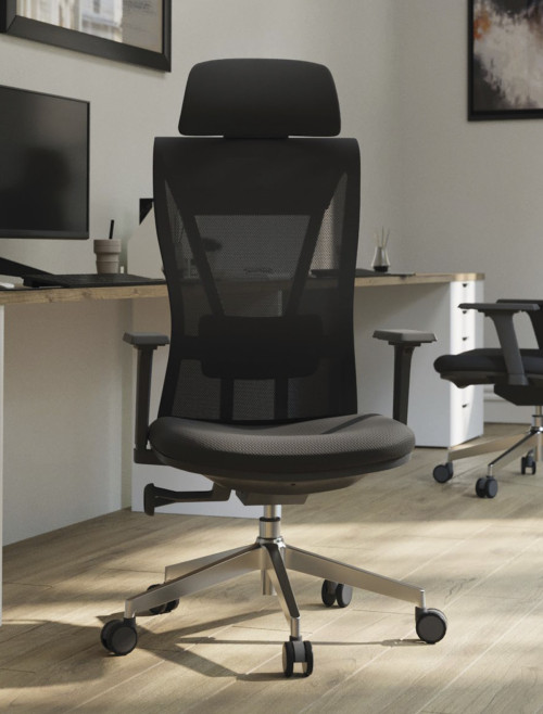 Mesh Office Chair Black Moritz 24 Hour Ergonomic Mesh Chair by Nautilus - enlarged view