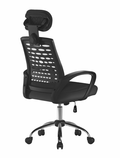 Mesh Office Chair Black Sigma High Back Mesh Chair by Nautilus - enlarged view