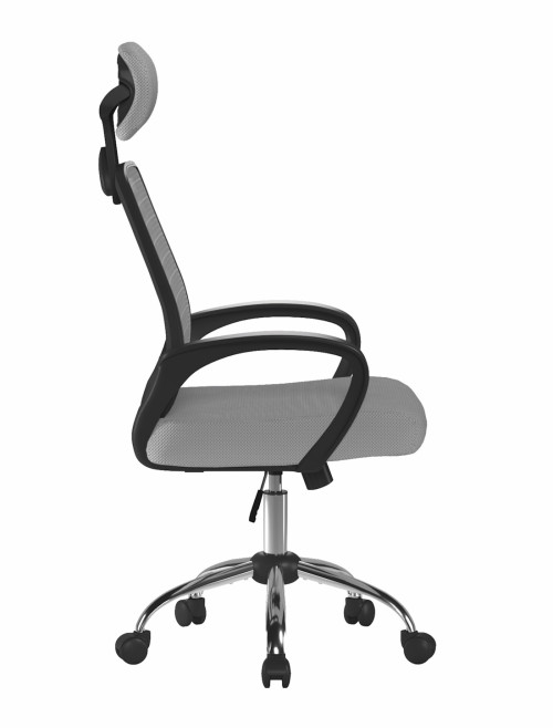 Mesh Office Chair Grey Sigma High Back Mesh Chair by Nautilus - enlarged view