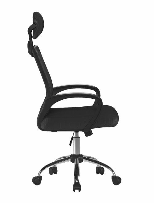 Mesh Office Chair Black Sigma High Back Mesh Chair by Nautilus - enlarged view