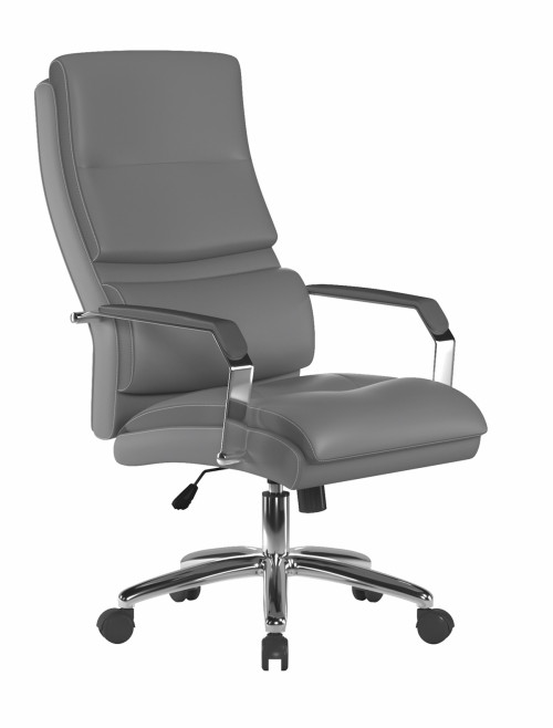 Office Chair Grey Patriot Leather Effect Managers Chair by Nautilus