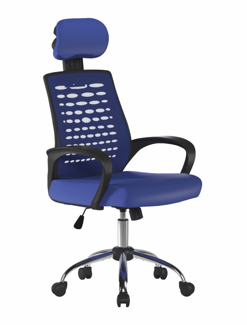 Mesh Office Chair Blue Sigma High Back Mesh Chair by Nautilus