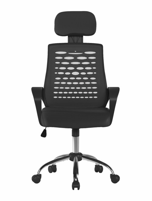 Mesh Office Chair Black Sigma High Back Mesh Chair by Nautilus - enlarged view