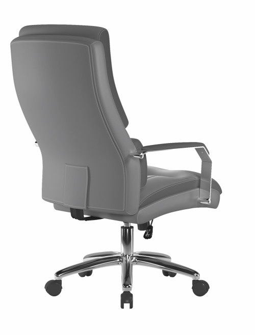 Office Chair Grey Patriot Leather Effect Managers Chair by Nautilus - enlarged view