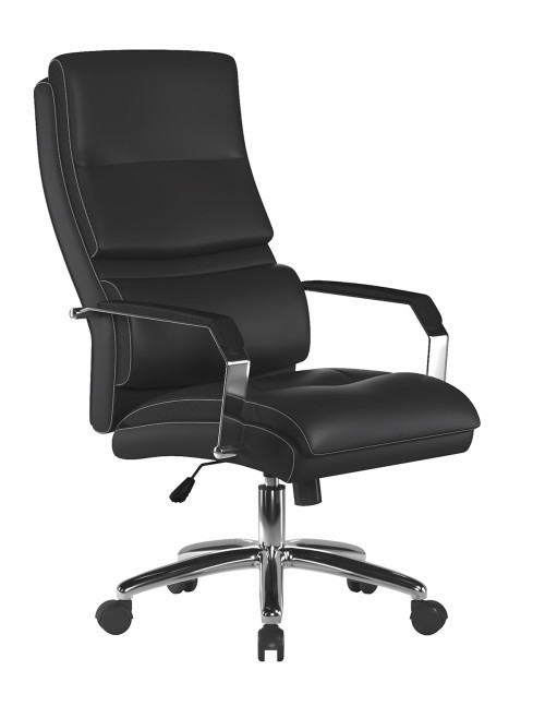 Office Chair Black Patriot Leather Effect Managers Chair by Nautilus