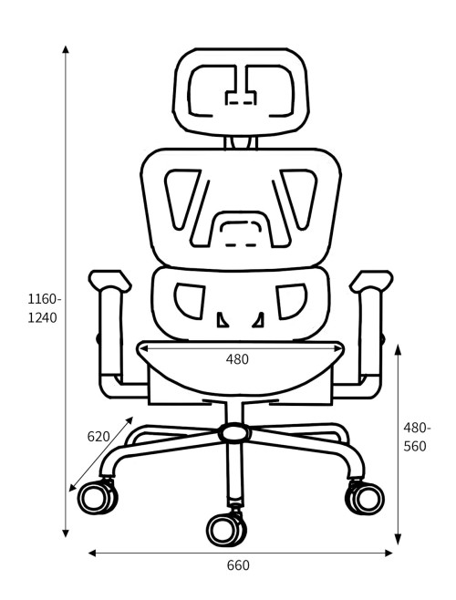 Mesh Office Chair Grey Elite Executive Chair 254-11-03-04-01 - enlarged view