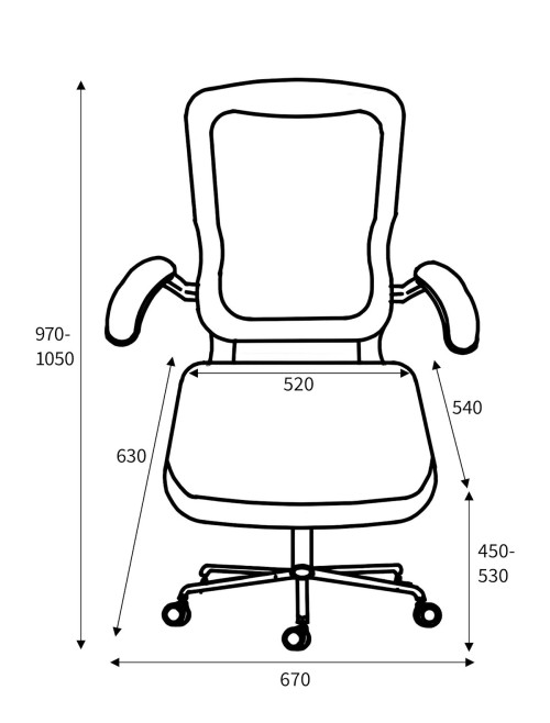 Mesh Office Chair Black Prime Computer Chair 251-11-01-01-01 - enlarged view