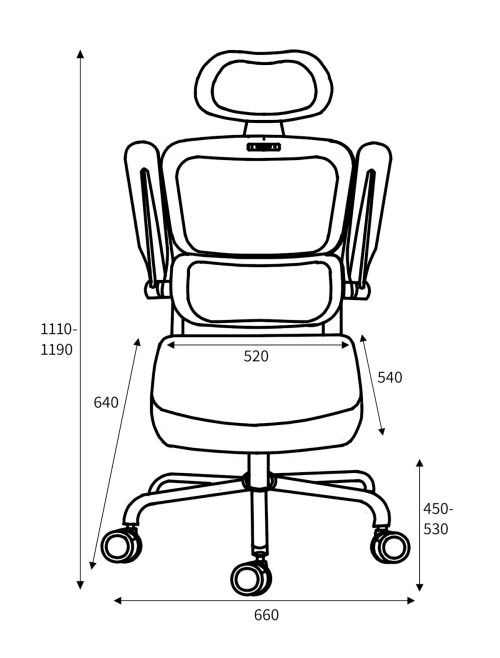 Mesh Office Chair Black Supreme Computer Chair 253-11-01-01-01 - enlarged view