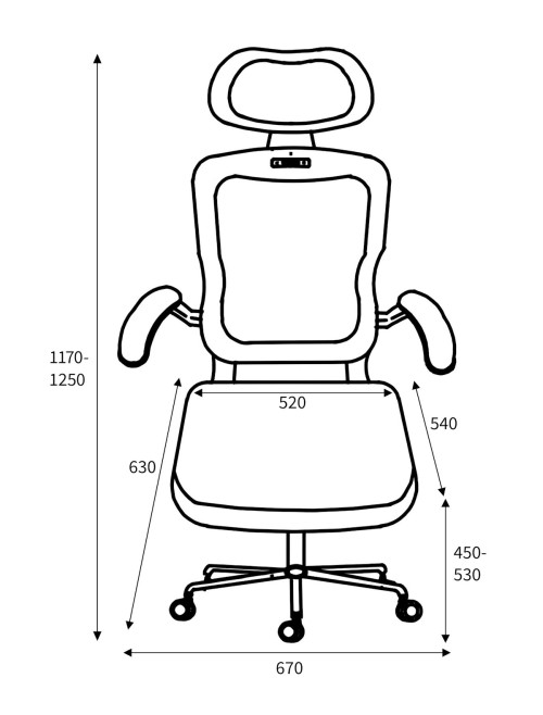 Mesh Office Chair Black Prime Plus Computer Chair 252-11-01-01-01 - enlarged view