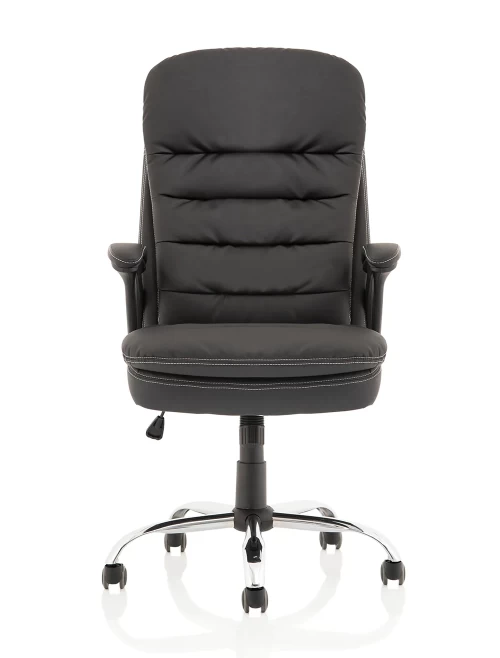 Office Chair Black Ontario Leather Effect Executive Chair EX000237 - enlarged view