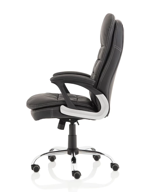 Office Chair Black Ontario Leather Effect Executive Chair EX000237 - enlarged view