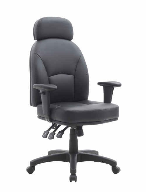 Office Chair Black Avon 24 Hour Bonded Leather Operator Chair BCL/R373/BK - enlarged view