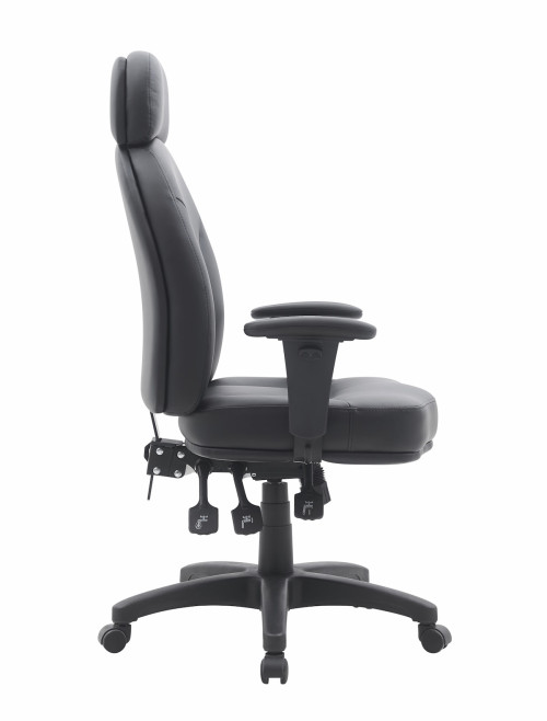 Office Chair Black Avon 24 Hour Bonded Leather Operator Chair BCL/R373/BK - enlarged view