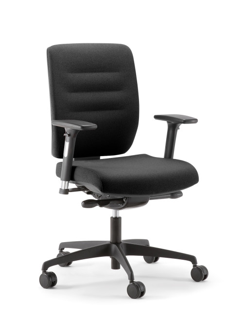 Office Chair Black Bengal Medium Back 24 Hour Heavy Duty Chair CH0741BK