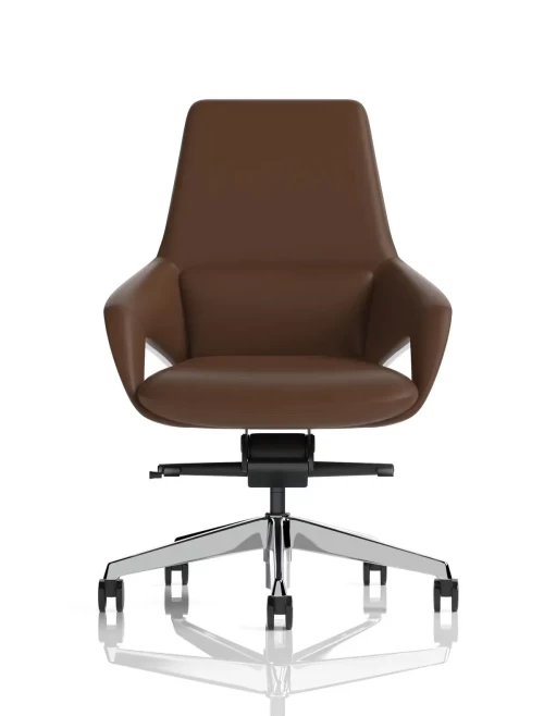 Faux Leather Office Chair Brown Olive Executive Chair EX000260 - enlarged view