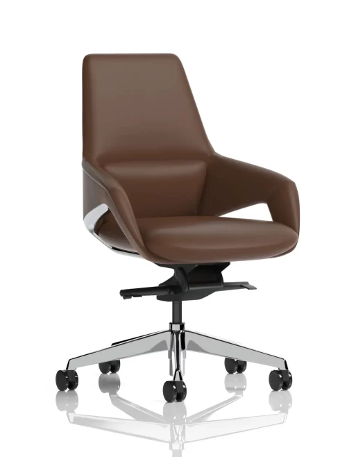 Faux Leather Office Chair Brown Olive Executive Chair EX000260 - enlarged view