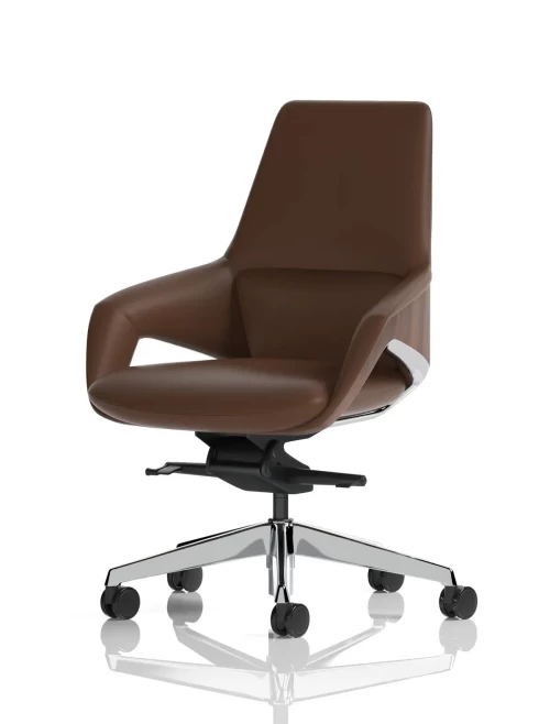 Faux Leather Office Chair Brown Olive Executive Chair EX000260 - enlarged view