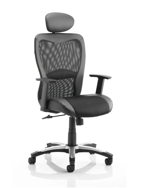 Mesh Office Chairs Victor II Mesh Back Executive Chair with Headrest KC0160