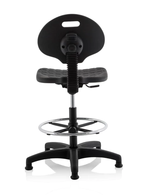 Office Chair Black Malaga PU Draughtsman Task Operator Chair OP000089 - enlarged view