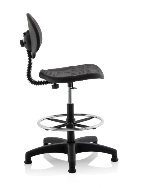 Office Chair Black Malaga PU Draughtsman Task Operator Chair OP000089 - enlarged view