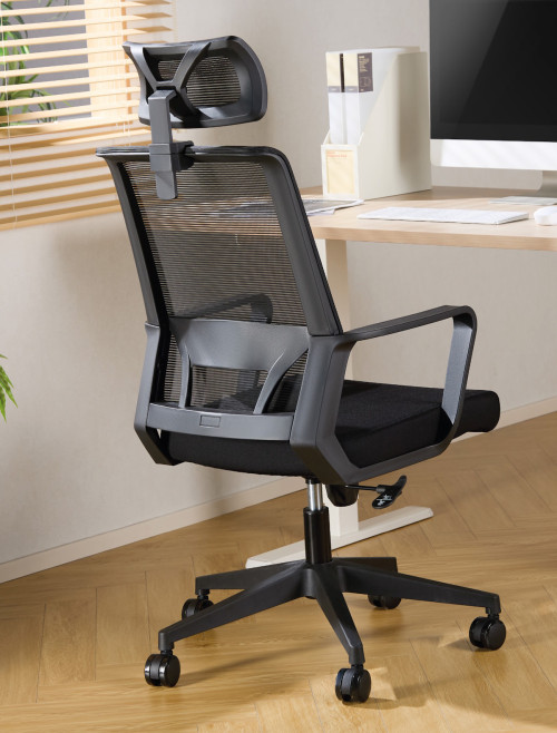 Mesh Office Chair Cambridge Plus Black Office Chair CH-CAMP-BLK - enlarged view