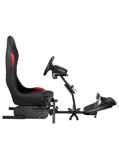 Gaming Chair Nurburg Black and Red Racing Sim Cockpit CH-NUR-RED - enlarged view