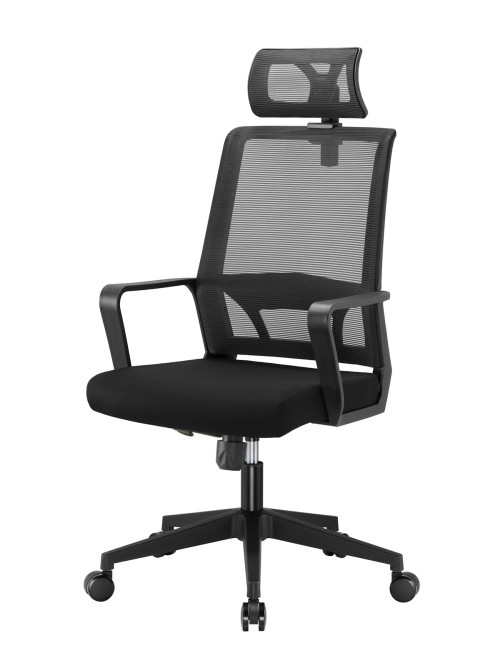 Mesh Office Chair Cambridge Plus Black Office Chair CH-CAMP-BLK - enlarged view