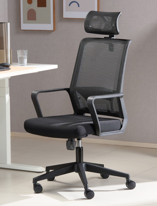 Mesh Office Chair Cambridge Plus Black Office Chair CH-CAMP-BLK - enlarged view