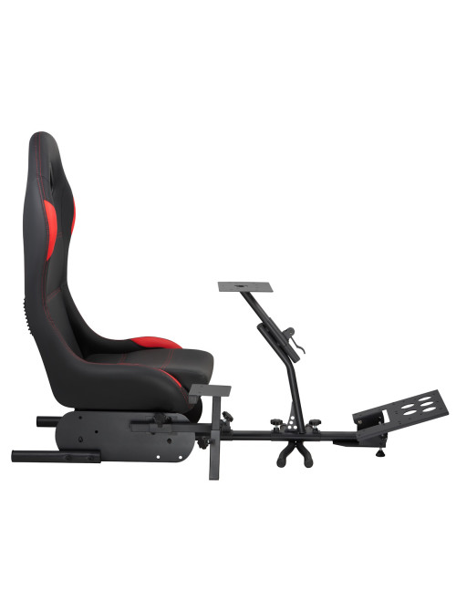 Gaming Chair Nurburg Black and Red Racing Sim Cockpit CH-NUR-RED - enlarged view