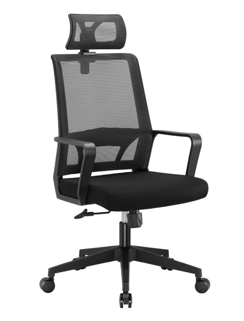 Mesh Office Chair Cambridge Plus Black Office Chair CH-CAMP-BLK - enlarged view