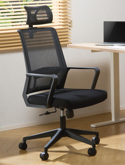 Mesh Office Chair Cambridge Plus Black Office Chair CH-CAMP-BLK