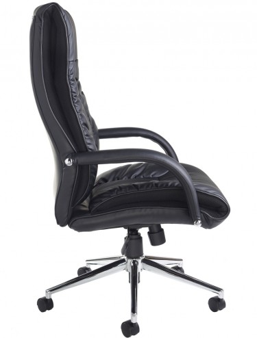  DER300T1-BLK Derby Leather Faced High Back Executive Chair - enlarged view